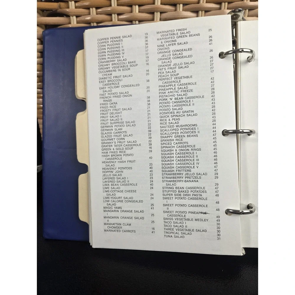 Wilson Christian Academy Cookbook Wilson, North Carolina 1989 3 Ring Binder